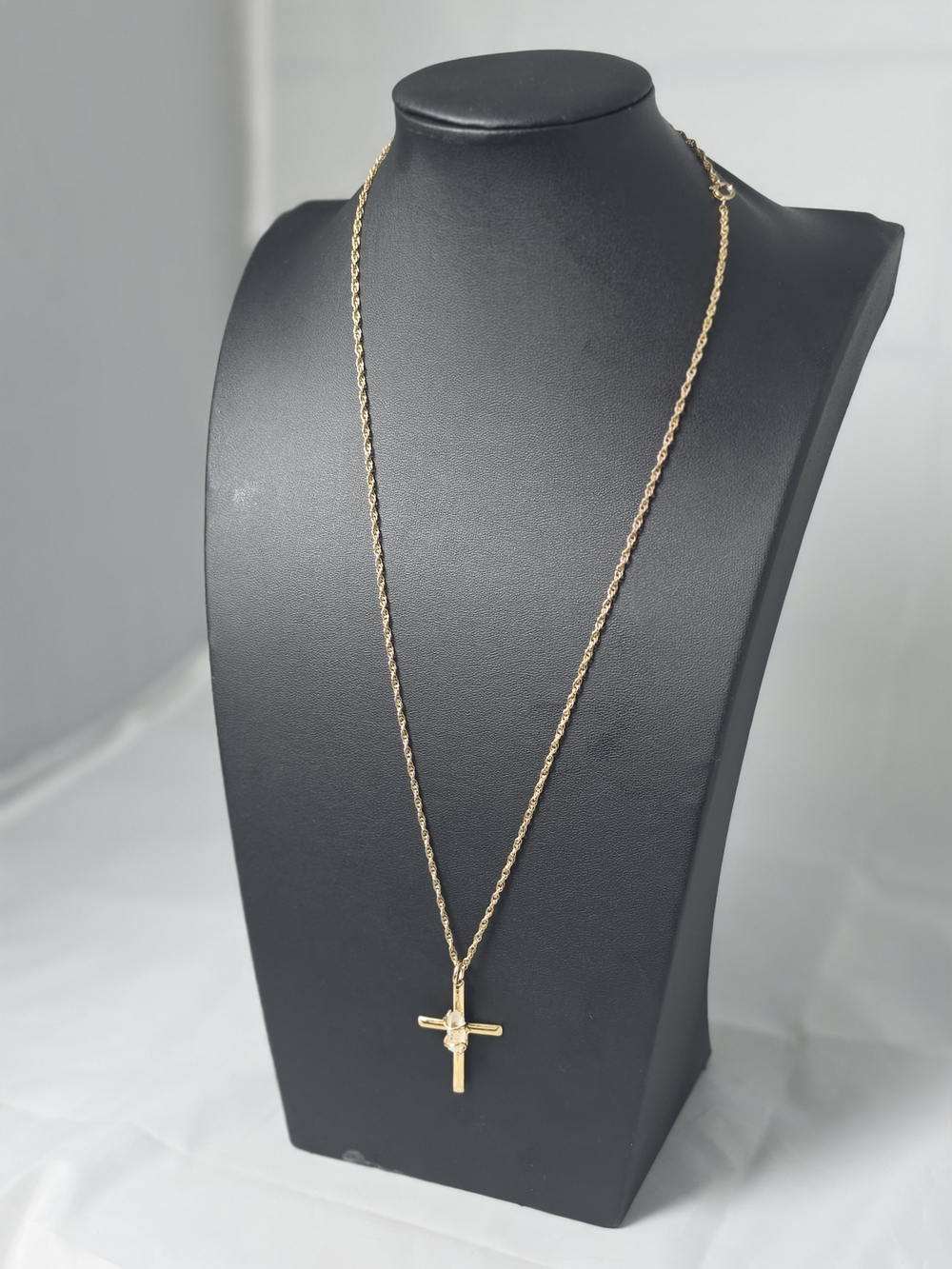 Gold Cross Pendant Necklace - Unbranded